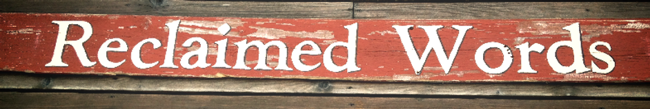 Reclaimed Words Logo Sign